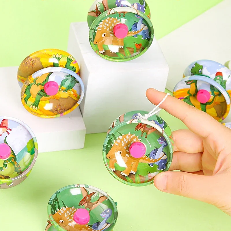 1Pcs Funny Kids Toy alloy Cartoon Dinosaur Yo-Yo Toy Kids Birthday Christmas Party Favors Carnival Reward adult Gifts ﻿