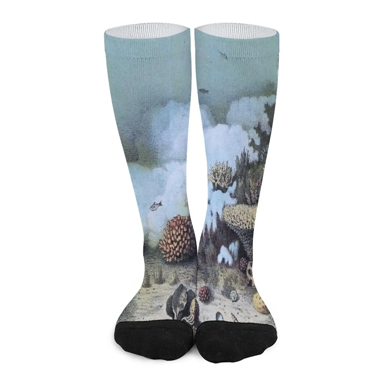 Undersea - Underwater Socks compression stockings Women Men's soccer sock Lots gifts for men pit bull lab mix digital w background socks compression socks men lots sock woman