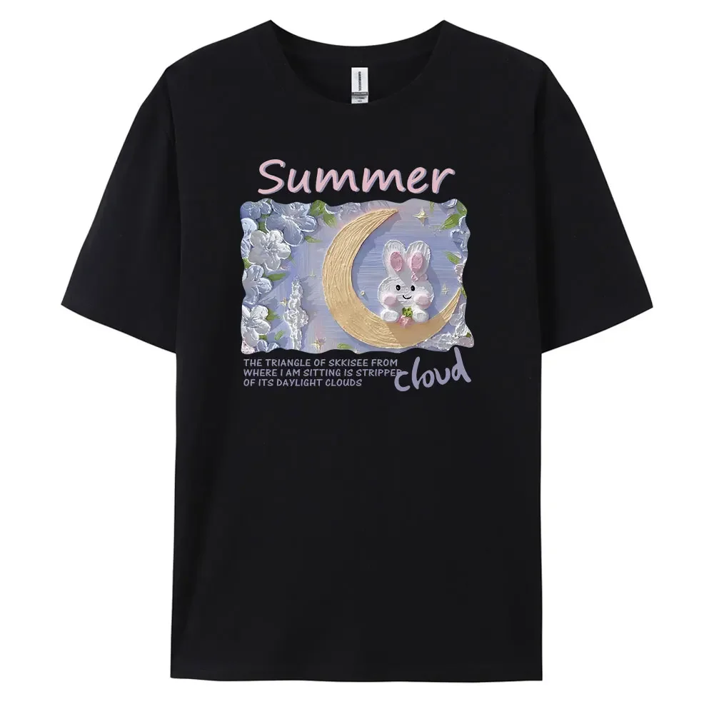 

Летняя мужская повседневная футболка с коротким рукавом и принтом, 100% хлопок