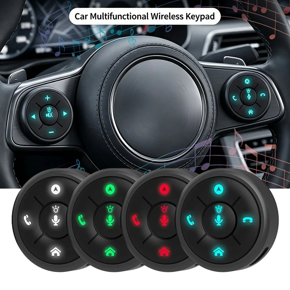 Telecomando Wireless a 10 Tasti per Volante Auto, Compatibile con Radio, DVD, GPS e Lettore Multimediale