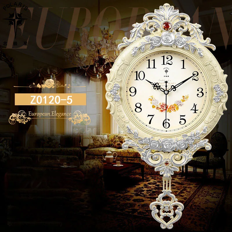 Floral Mute Large Wall Clock Color:Z0121-5