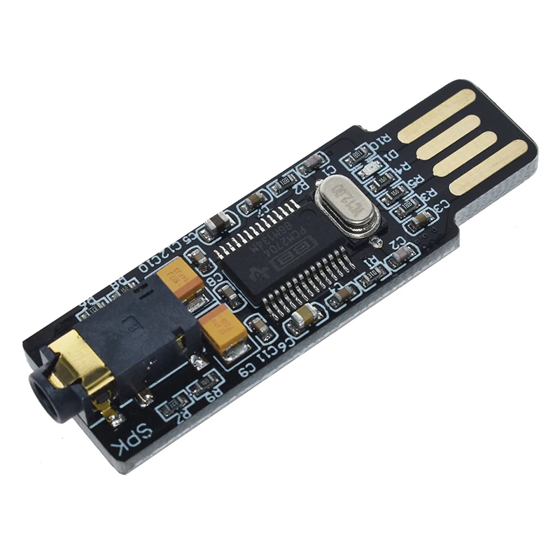 USB 오디오 사운드 카드 DAC 디코더 보드, PC 노트북용 미니 PCM2704 드라이브