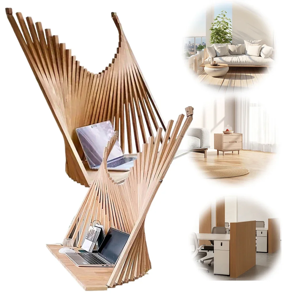 Minimalist Wall Mounted Computer Desk Solid Wood Folding Hanging Office Table Space Saving Creative Design Foldable Wall Desk