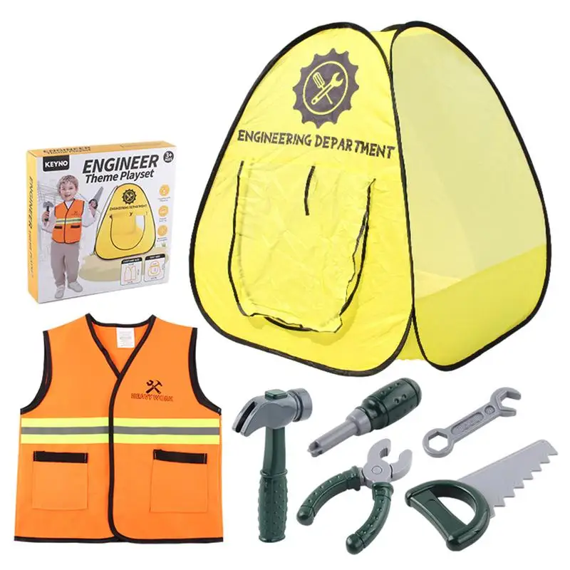 

Construction Play Costume Construction Worker Costume For Boys Construction Dress Up Accessories For Boy Girl Birthday Gift