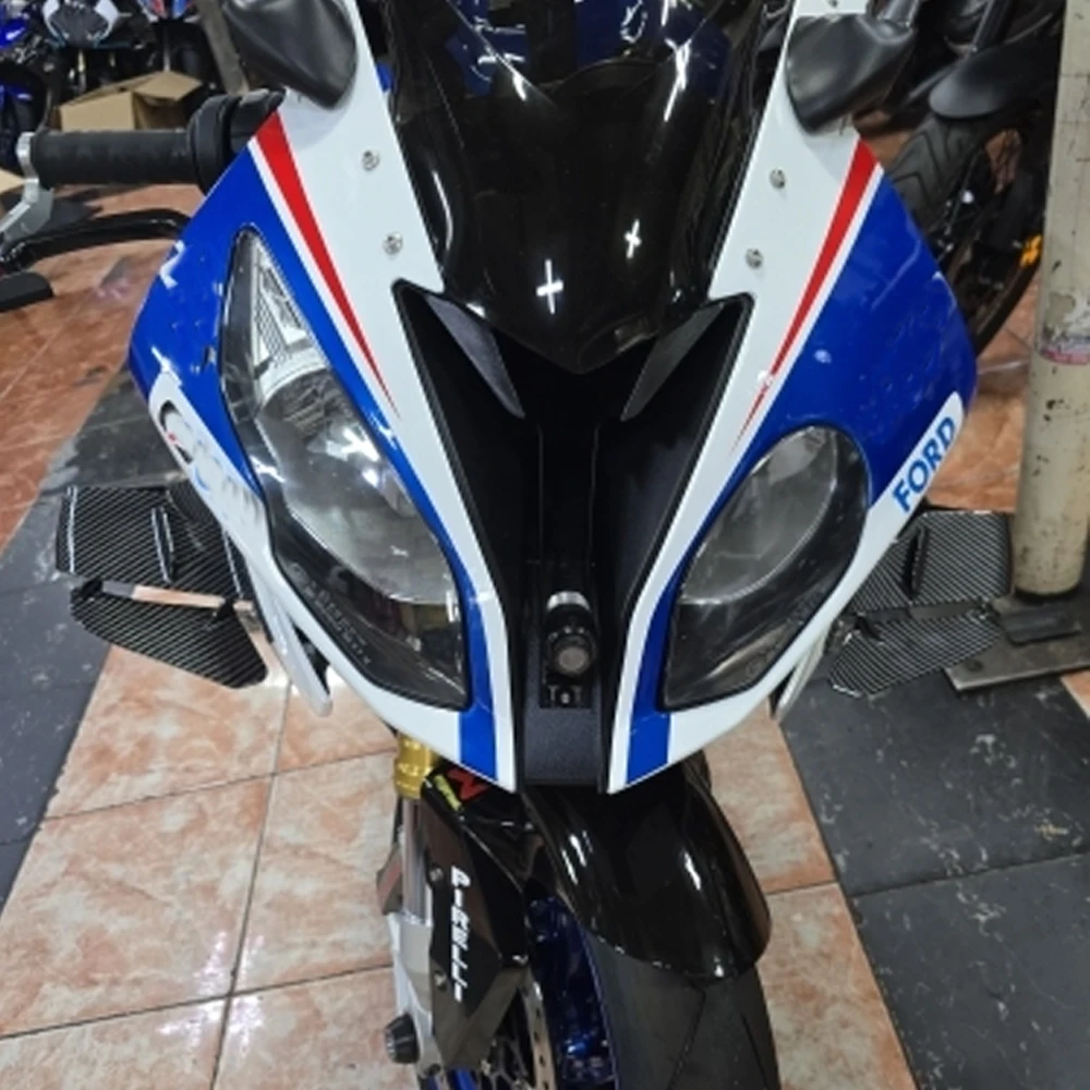 BMW S1000RR Motorcycle Winglets & Fairing Kit - Aerodynamic Wind Spoilers For 2015-2018 Models (Gloss Black)