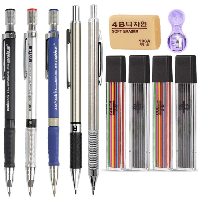 Mechanical Pencils School Pencil 2b  Mechanic Pencil Automatic Lead - 2b  Lead Holder - Aliexpress