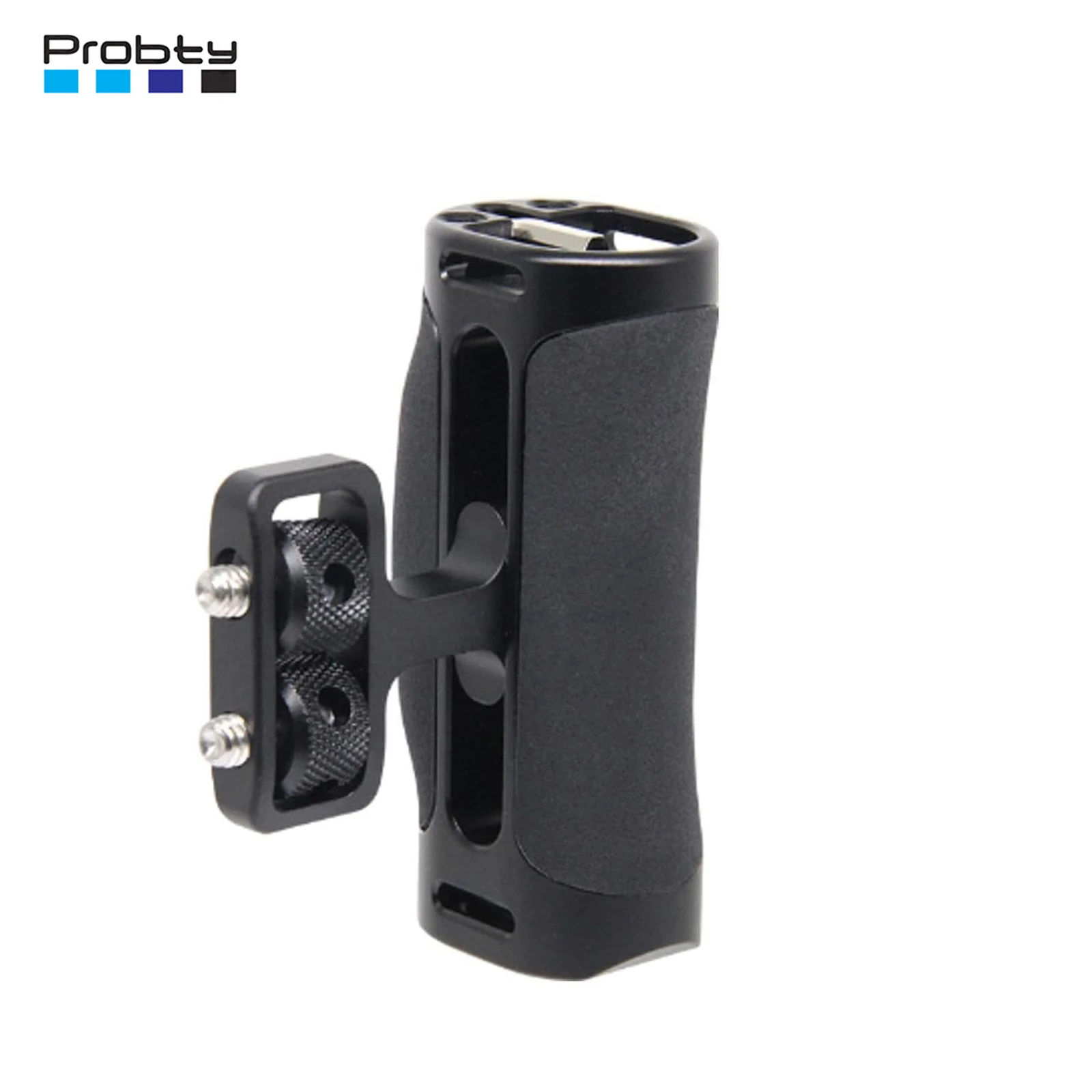 Aluminum Side Handle Grip for DSLR Camera Cage Cold Shoe Mount Threaded Holes Direction Changeable