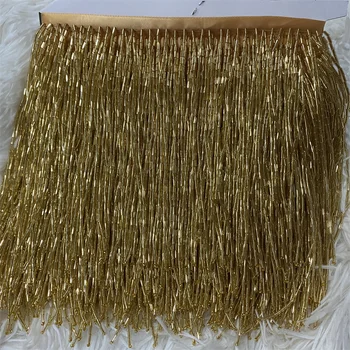 5 Iarde di Frange con Perline Colorate da 15 cm per Costumi, Lampade e Decorazioni Artigianali