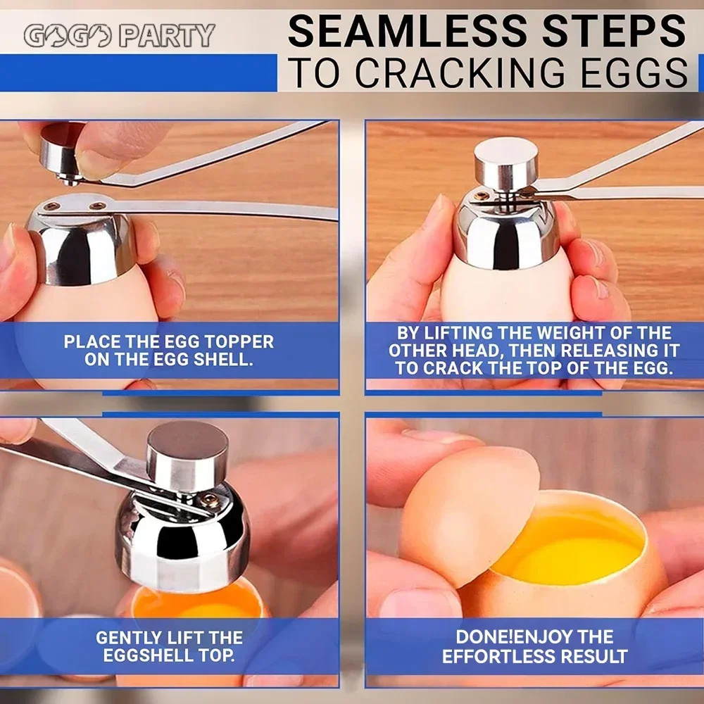 Egg Shell Opener 304 Stainless Steel Kitchen Eggs Cracker