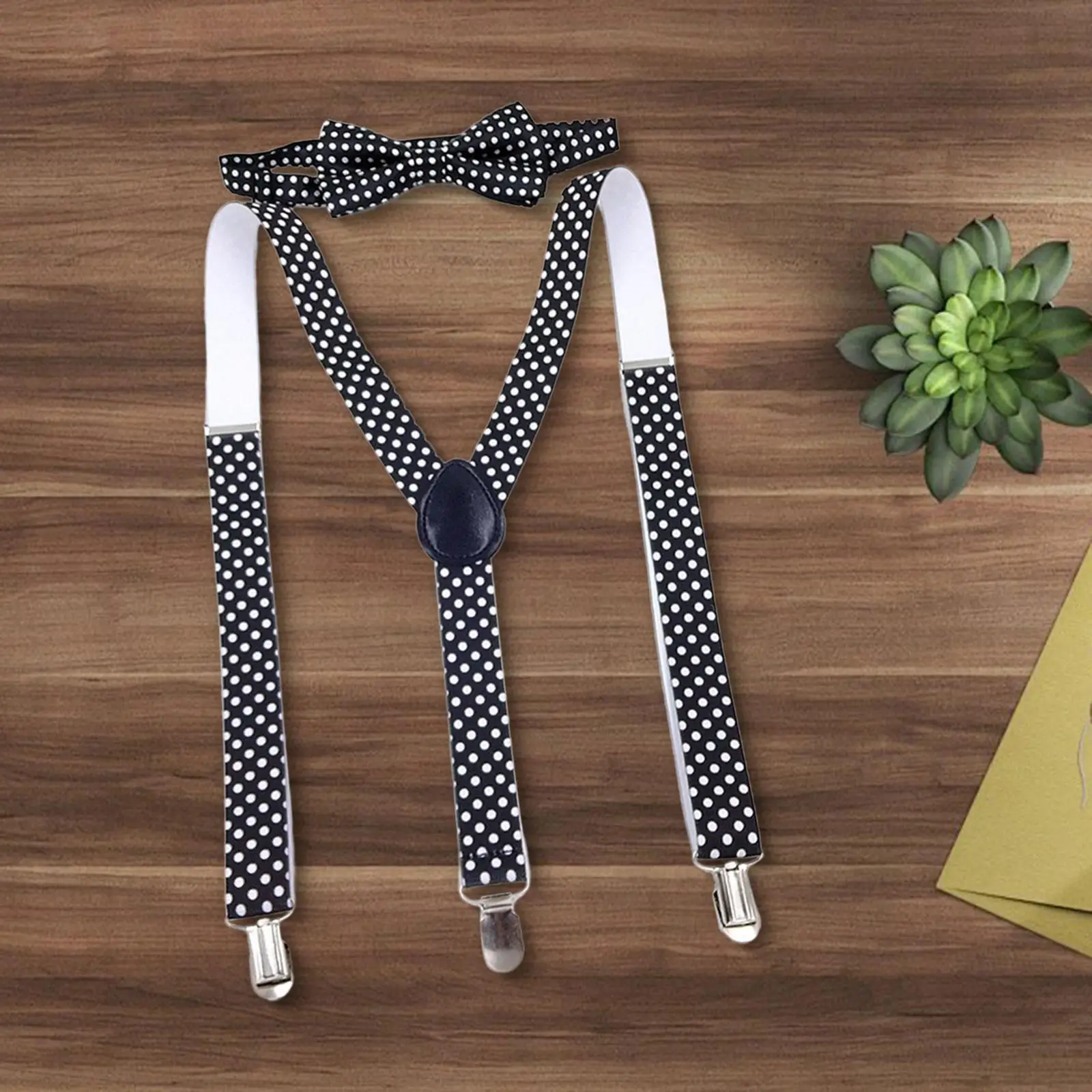 Kids Suspender Bowtie Set Y Shape Braces Tuxedo Suspenders Pants Suspender for Formal Wear