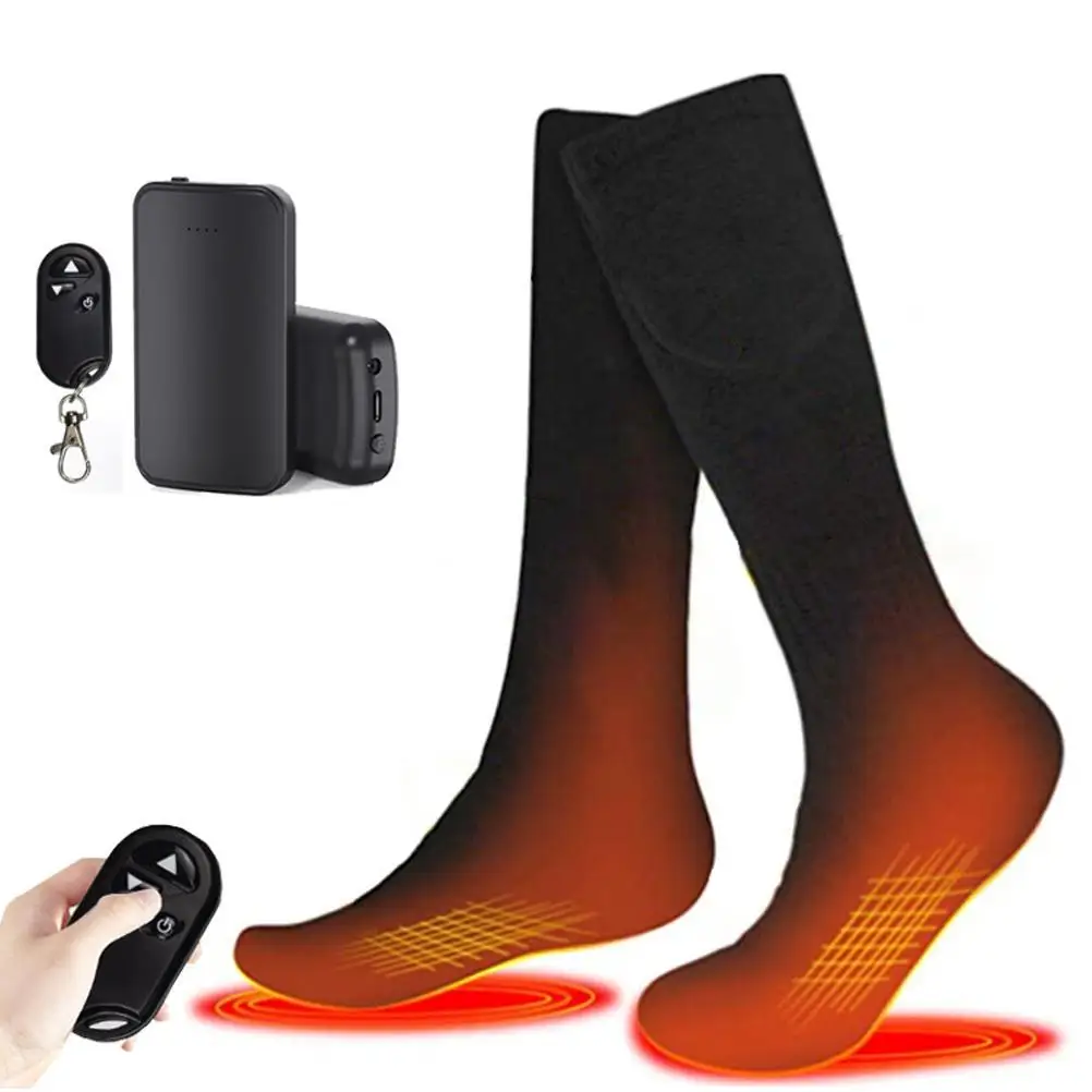 Battery Heated Socks Rechargeable Electric Socks Battery Powered Sock Heat Insulated Socks for Men Women Outdoor Sports