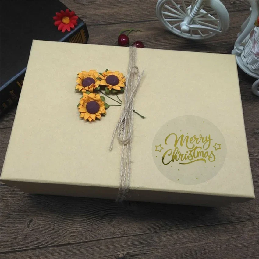 Round Clear Merry Christmas Stickers 100-500pcs Sealing Label Stickers for XMAS Cards Box Package Wedding Party Christmas Gifts roll packaging stickers packaging stickers gift box stickers decorative stickers decorative labels stickers stationery stickers self adhesive stickers adhesive stickers paper stickers cartoon stickers cartoon sticker holiday party decorations