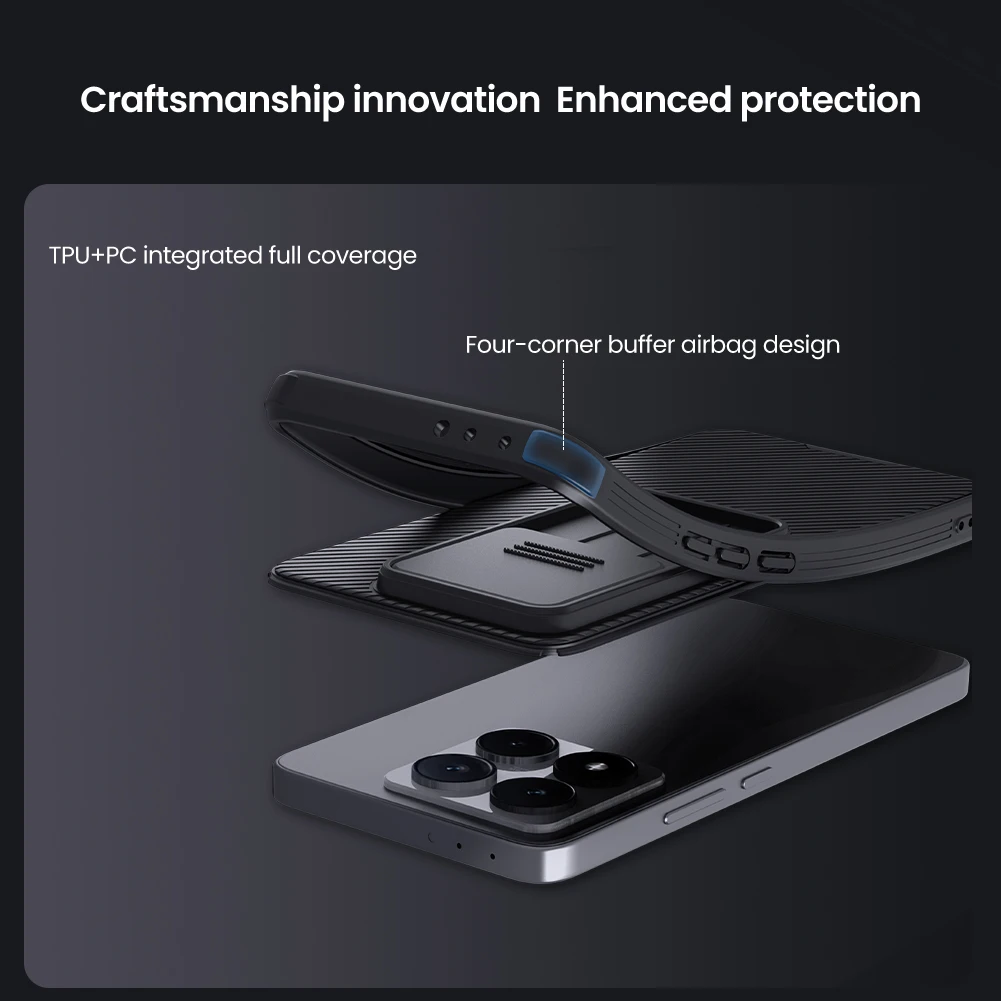 CamShield Pro Shockproof Phone Case with Lens Slide Cover by Nillkin