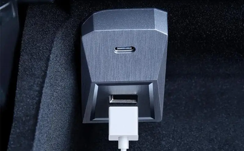 Car Usb Hub Caricabatteria Da Auto Vano Portaoggetti Per Tesla Dash Cam Flash Drive Docking Station Per Tesla Model Y Model 3