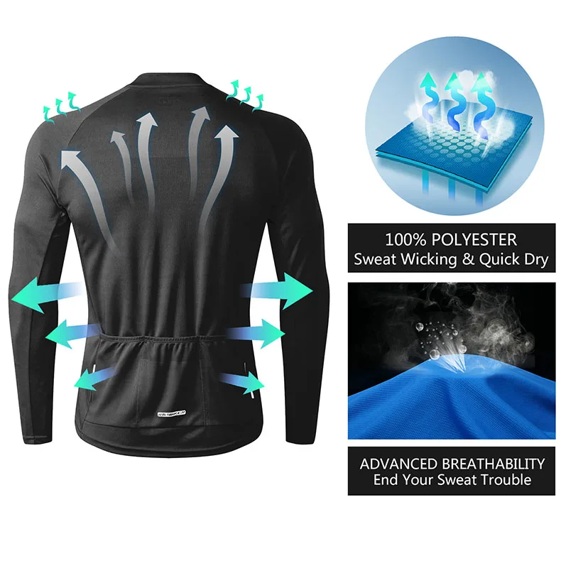 Description Picture 4 of itemINBIKE Long Sleeve Cycling Clothes Men's Spring Summer Autumn Quick-drying Top Professional Tight Road Mountain Bike Clothing