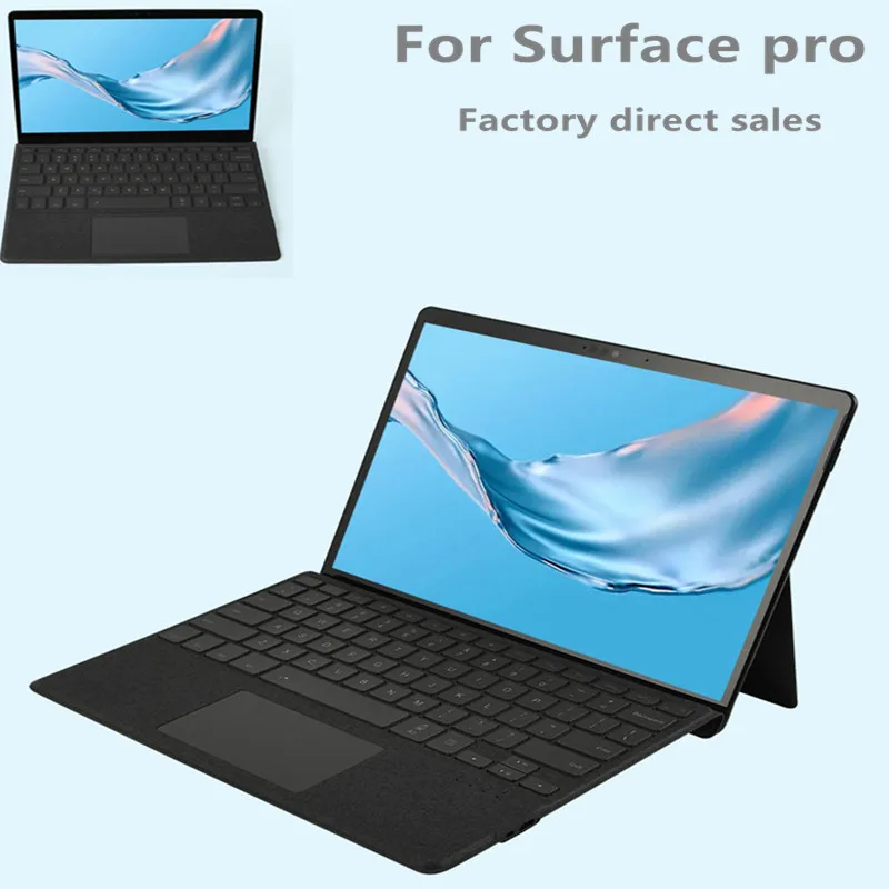 Wireless Keyboard Magnetic Bluetooth-compatible 5.1 7 Colors Backlit Trackpad Keypad for Microsoft Surface Pro 8/9/11/X
