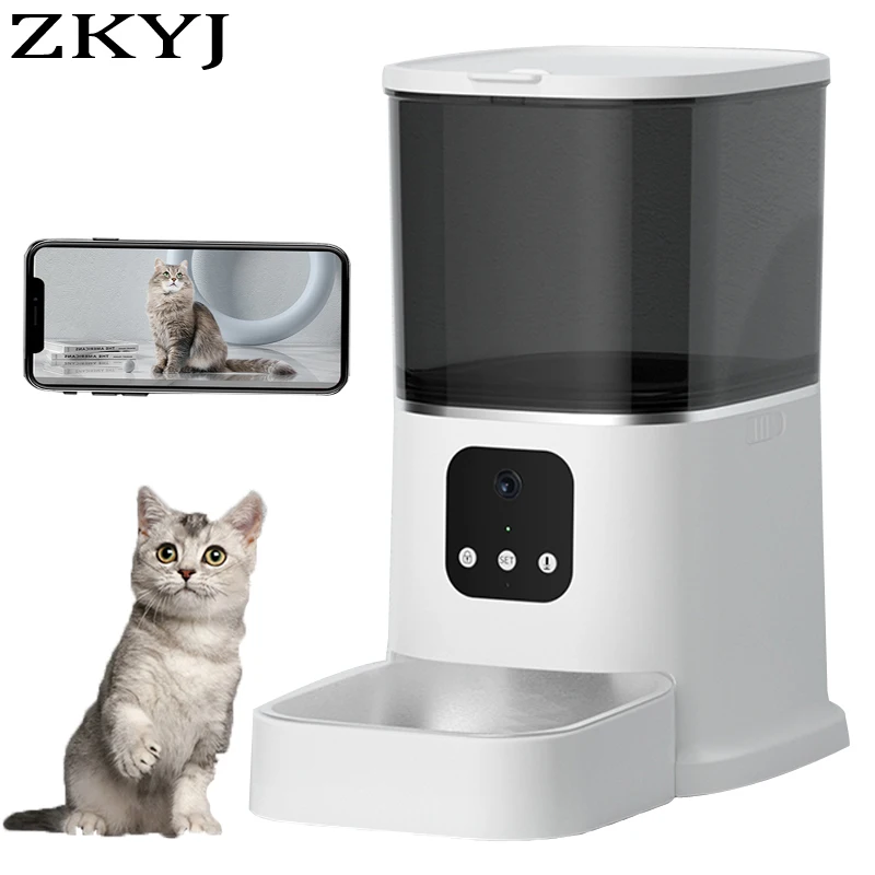 

6L 3L видеокамера кормушка для домашних животных синхронизация умная Wi-Fi кормушка для собак кошек автоматический умный диспенсер для еды миска с диктофоном