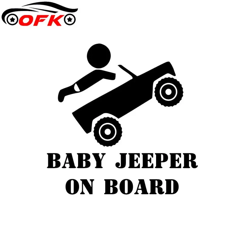 

OFK стикеры автомобили Baby Jeeper на борту виниловая Автомобильная оболочка для автомобильного продукта наклейка аксессуары автодекор симпатичный мотоцикл Стайлинг