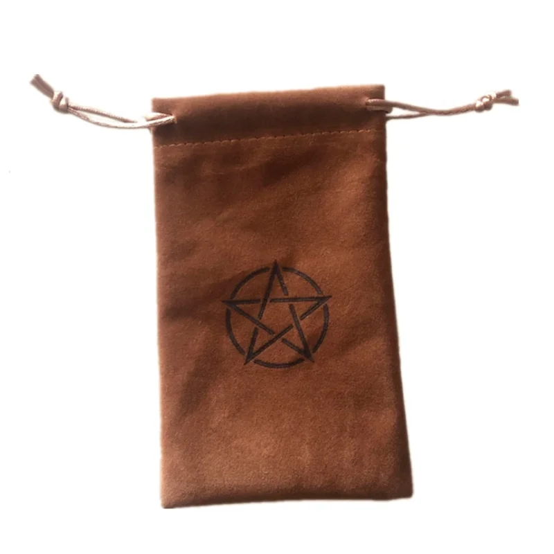 1pcs Velvet Pentagram Tarot Storage Bag Board Game Cards Embroidery Drawstring Package Witchcraft Supplies for Altar Tarot Box velvet tarot divination tablecloth tarot cards bag board game accessories