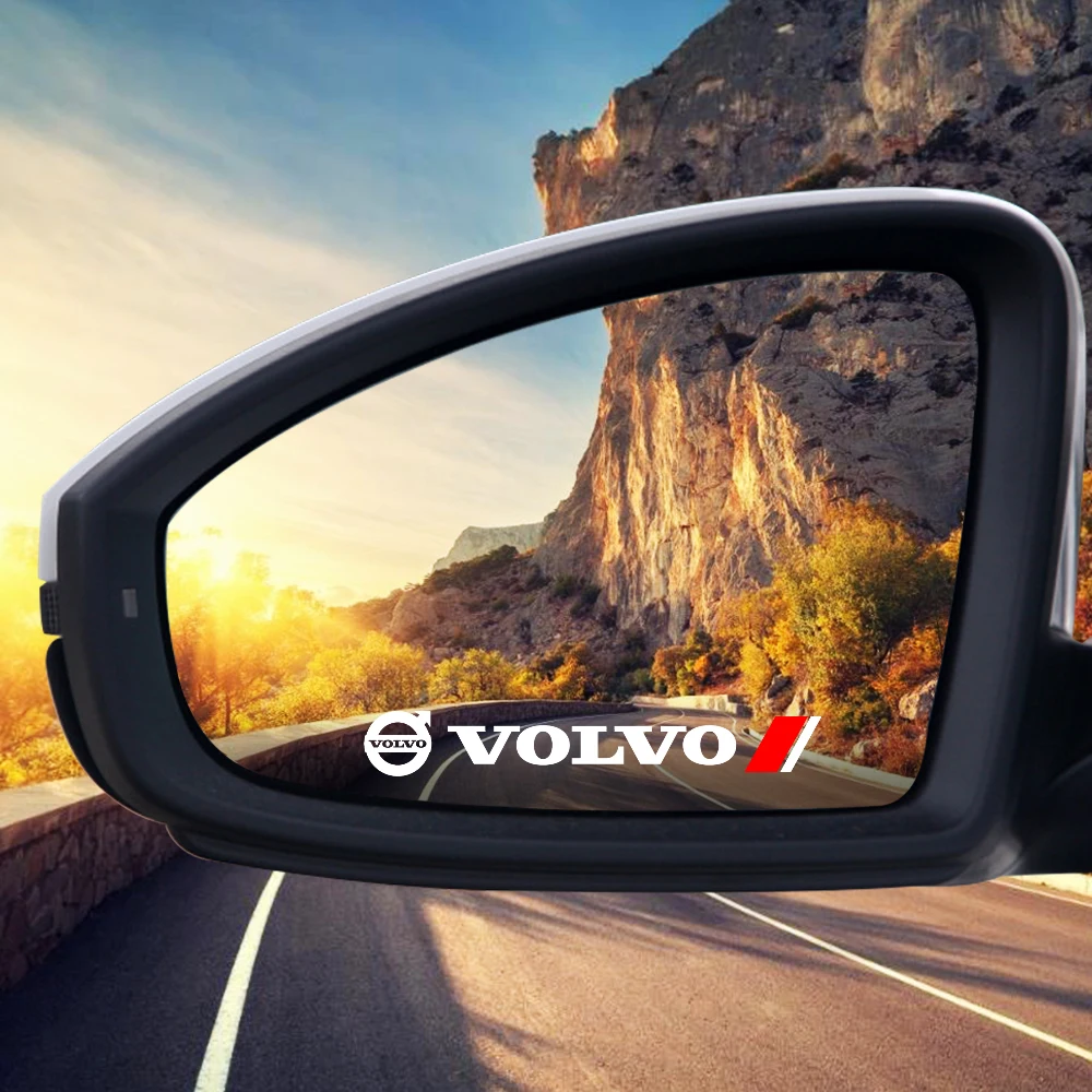 Car sticker covers automobile steering wheel sticker 4PCS Car Door Handle Rear View Mirror Sticker Vinyl Decals Auto Badge Accessories For Volvo XC90 XC60 XC70 C60 XC40 V40 S60 S90