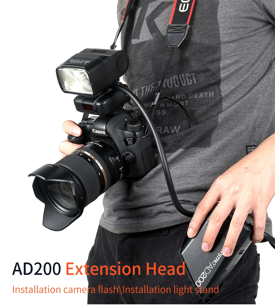 EC200 EC200II AD200PROII AD200 Remote Separation Extension Head with Hot Shoe fo