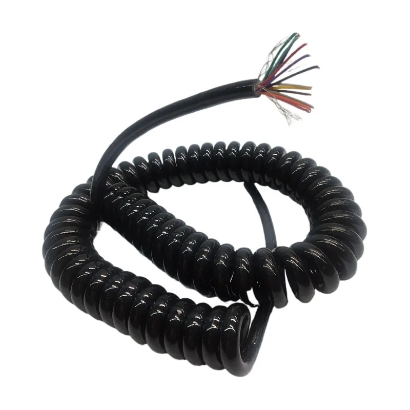 Esticar o Cabo do Protetor da Mola Fio Telescópico Espiral pu 10 1214 17 21 20 22 Núcleo 28 24 22 Awg 10 11 12 Metros