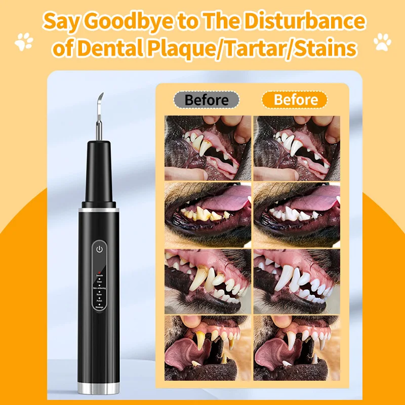 Pet Grooming Tools Ultrasonic Electric Dog Dental Calculus Remover Set Cleaning Dog Teeth Dental Tartar Removal Pet Cleaner Care Tool Professional