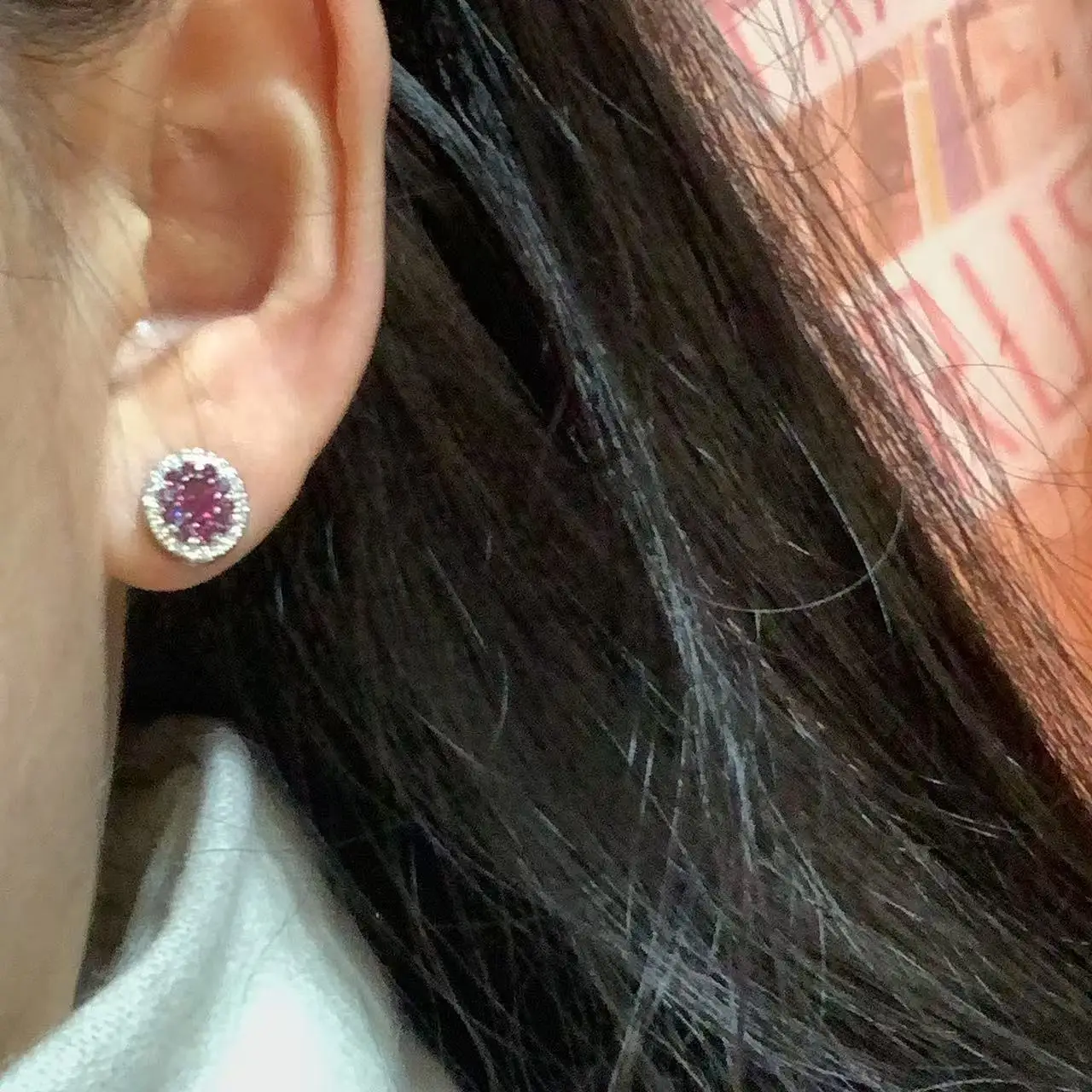 Natural Garnet 925 Sterling Silver Stud Earrings for women Jewelry Gift Prevent allergy gem jewelry Genuine Red Stone