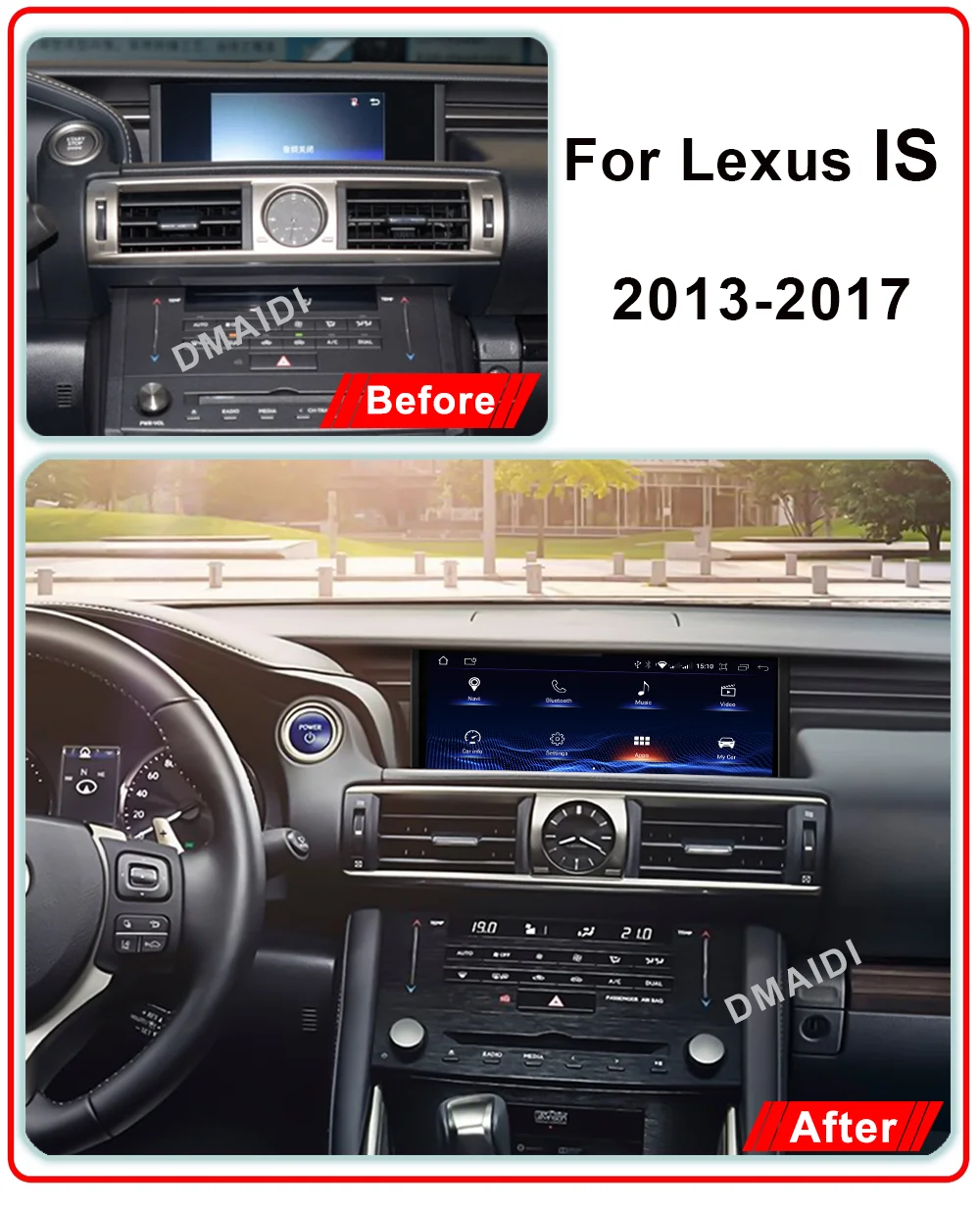 Android 12 Autoradio für Lexus ist 200 300 2013 2017 128 t 10.25 h 2009-2013 GB ''Multimedia-Video-Player Carplay Autoradio 4g