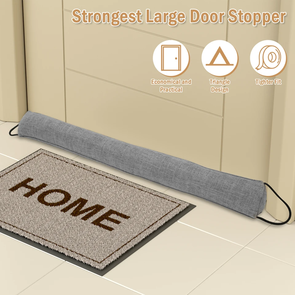Simply Genius Draft Stopper For Doors & Windows - 36 Inch Under Door Blocker, Brown - Energy Saving Insulation Snake