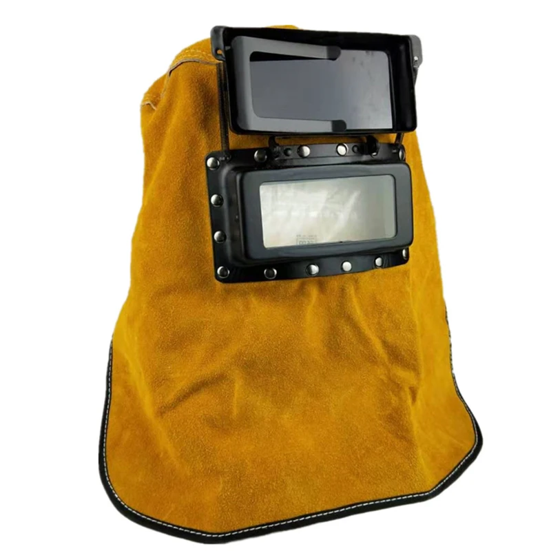 1Pc Maschera Protettiva In Pelle Bovina Saldatura Automatica Luce Che Cambia Testa Montata Modello Tigre Saldatura Strumento Maschera Di Saldatura Ant