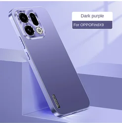 Electroplated Metallic Matte Shockproof Phone Case with Full Camera Protection - Find X9 Pro (Purple)