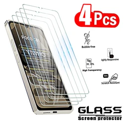 4 - Pack Tempered Glass Screen Protectors - Durable Front Cover Protection for Poco C75 5G (Transparent)