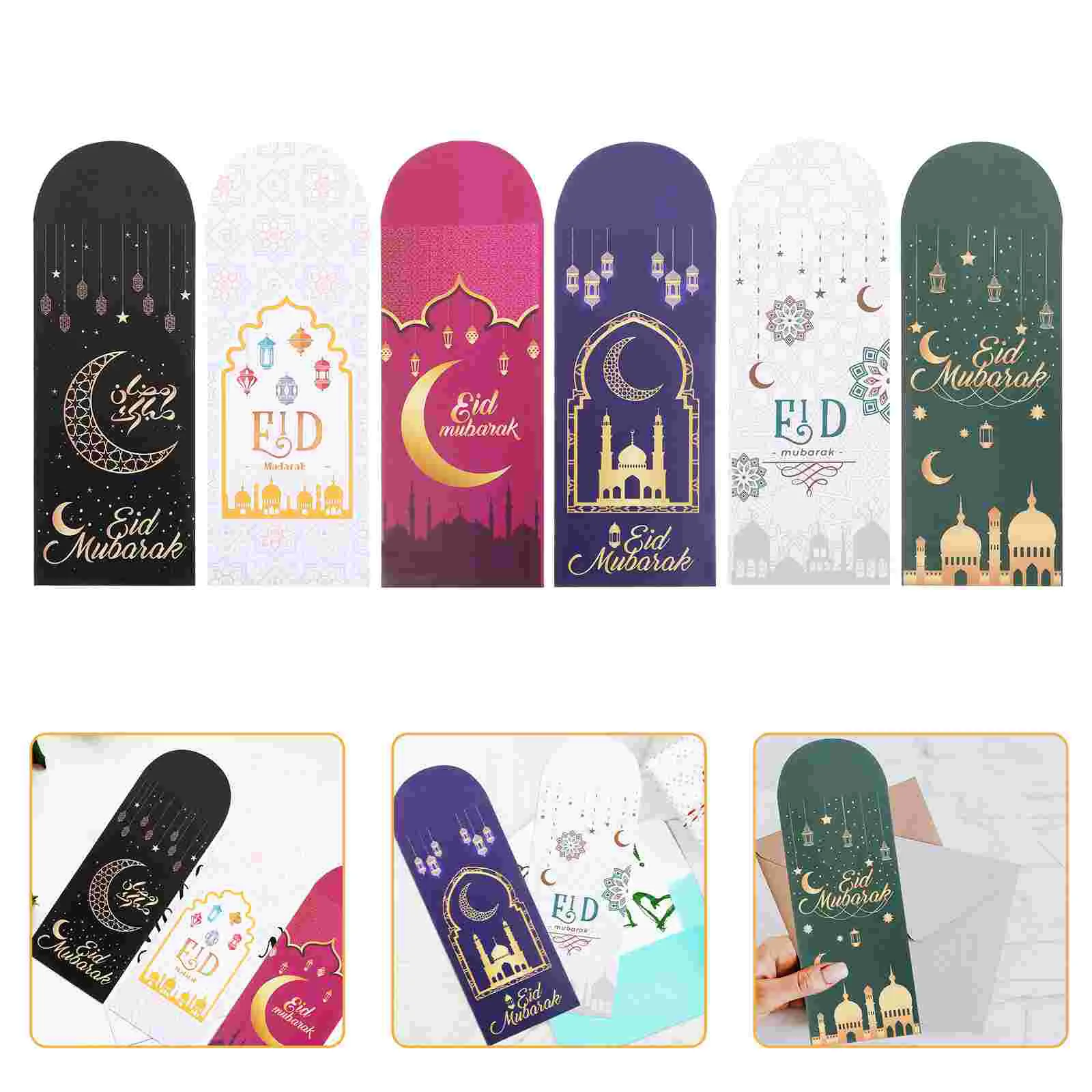 

Eid Mubarak наличные конверты Eid Mubarak держатель наличных денег Eid Mubarak красные пакеты наличные конверты Eid Al-fitr подарки универсальные