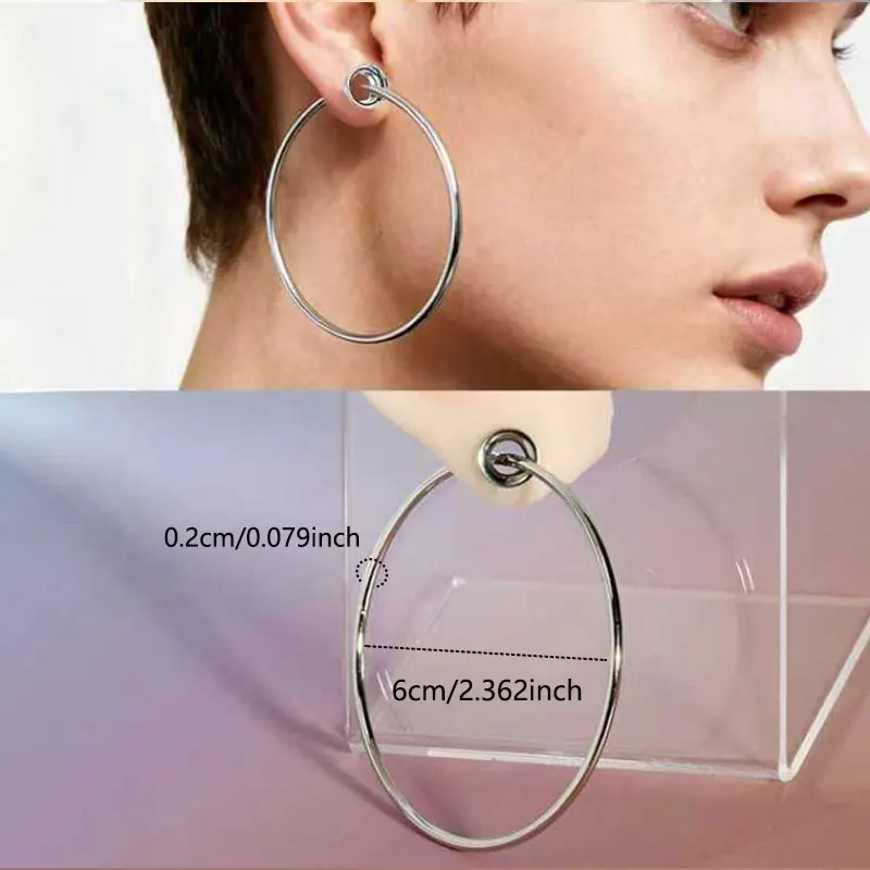 2pc 6mm-20mm Stainless Steel Ear Plugs Tunnels silver Color Screwed Earrings Expander Earlet Gauges Body Piercings Jewelry