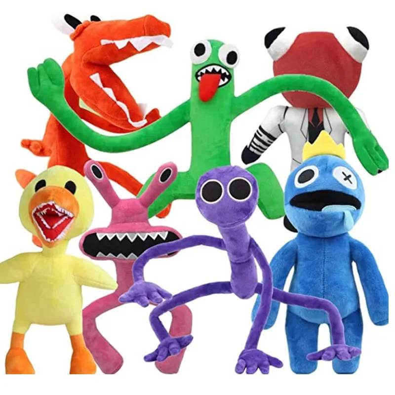 thumbnail image 1 of 7PCS Set Rainbow Friends Plush Doll Toy Mochila Zombie Blue Red Yellow Green Soft Plushie Rainbow Friend Toys, 1 of 4