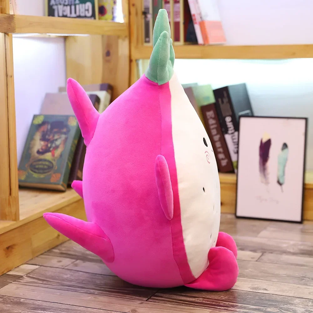 Cute Beautiful Kawaii Dragon Fruit Plush Toy Stuffed Fruit Pitaya Doll Soft Cartoon Sleep Pillow Cushion Gift for Kids Baby Girl 5