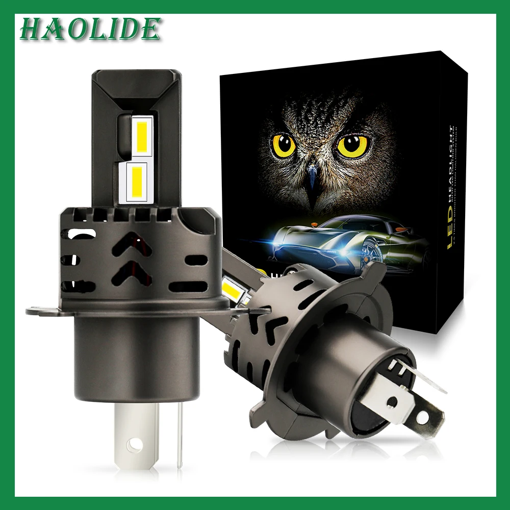 /hl 2pcs Fanless Mini H7 Led Headlights Bulb H1 H4 H11 Led Car Light