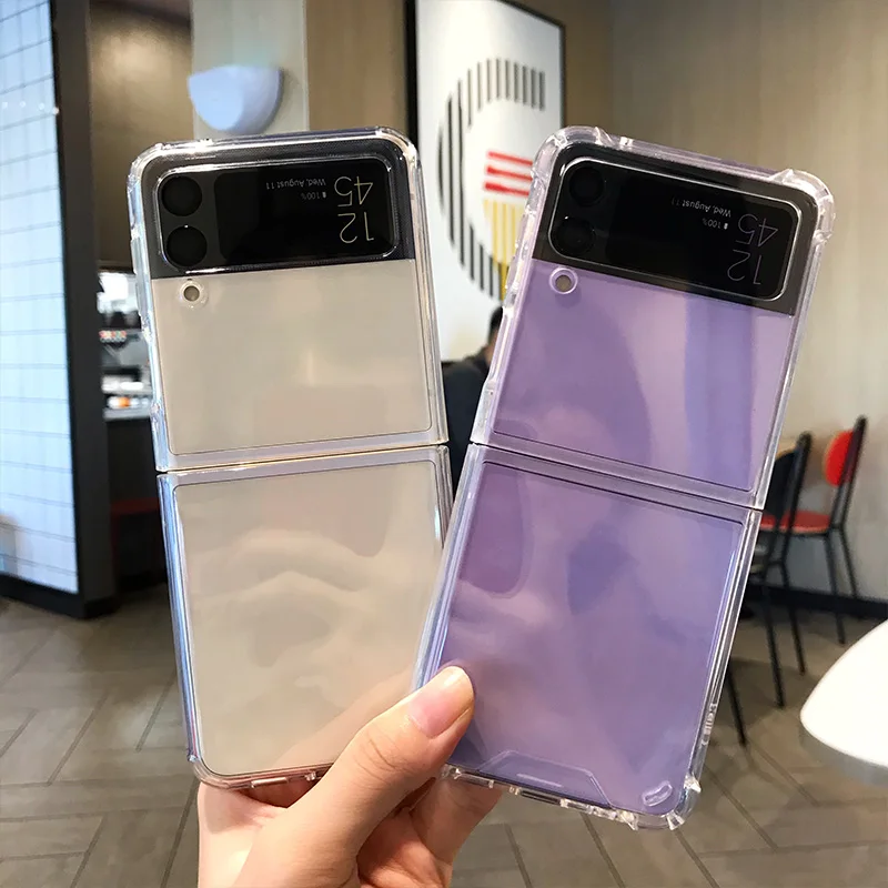 Custodia Per Telefono Antiurto Trasparente Hd Per Samsung Galaxy Z Flip 4 Trasparente Galaxy Z Flip 3 1 2 Cover