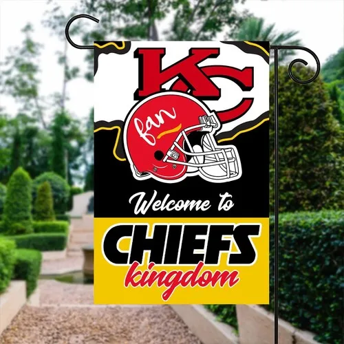 Chiefs Kingdom Spirit Double-Sided Garden Banner, 12x18 Yard Flag