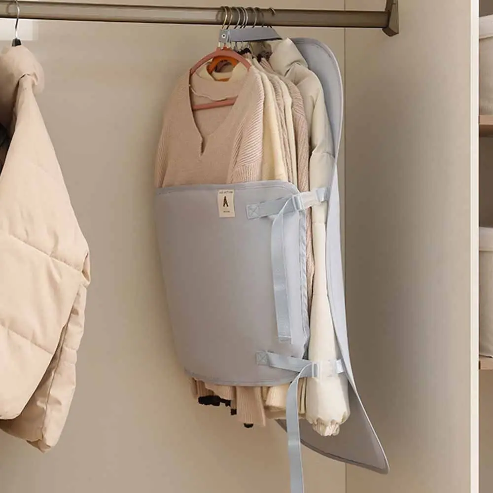 Pannello Comprimibile per Armadio, Pieghevole in Tessuto Oxford, Grande Capacità, Copertura Antipolvere per Vestiti - immagine 2