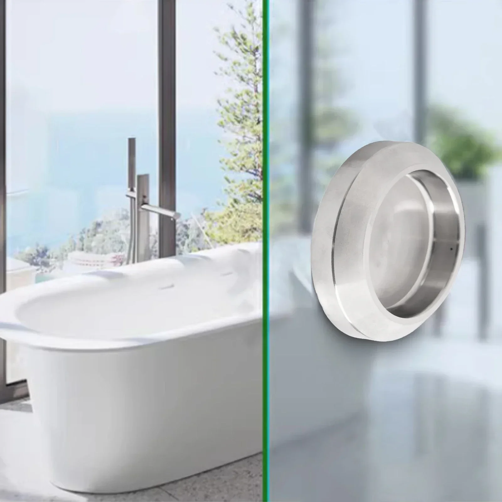 Invisible Door Handles Round Embedded Concealed Cabinet Handle Knobs Sliding Door Pull Stainless Steel Pull Hardware door handles cabinet handles