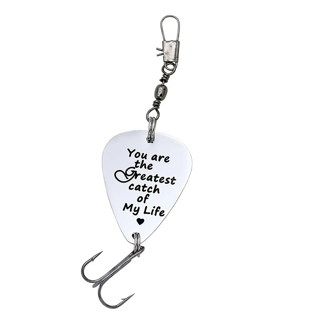 Fishing Lure Keychain Key Ring with You Are My Greatest Catch of My Life  Pattern for Couple Birthday Ribalciki accessories - AliExpress