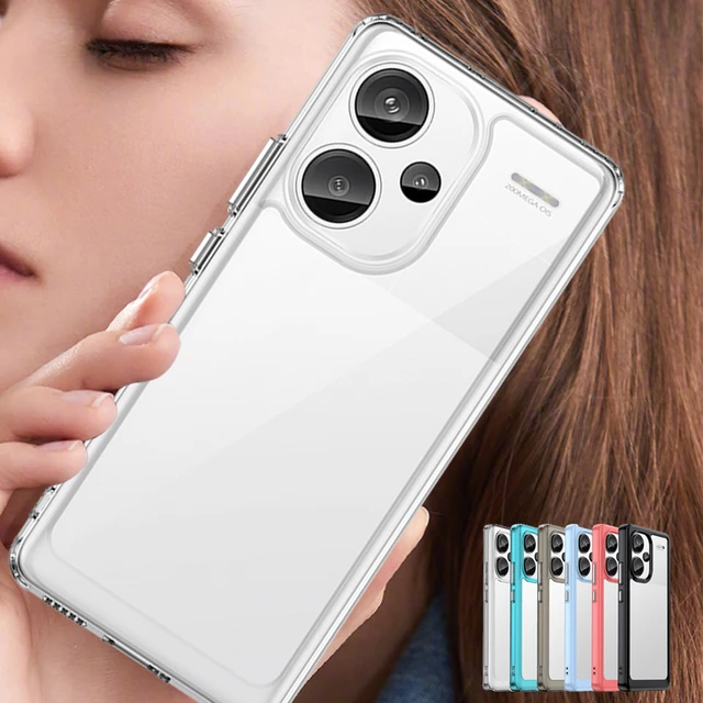 Funda de silicona para Xiaomi Redmi Note 13 Pro Plus, funda Redmi Note 13  Pro Plus, Color transparente, funda transparente a prueba de golpes