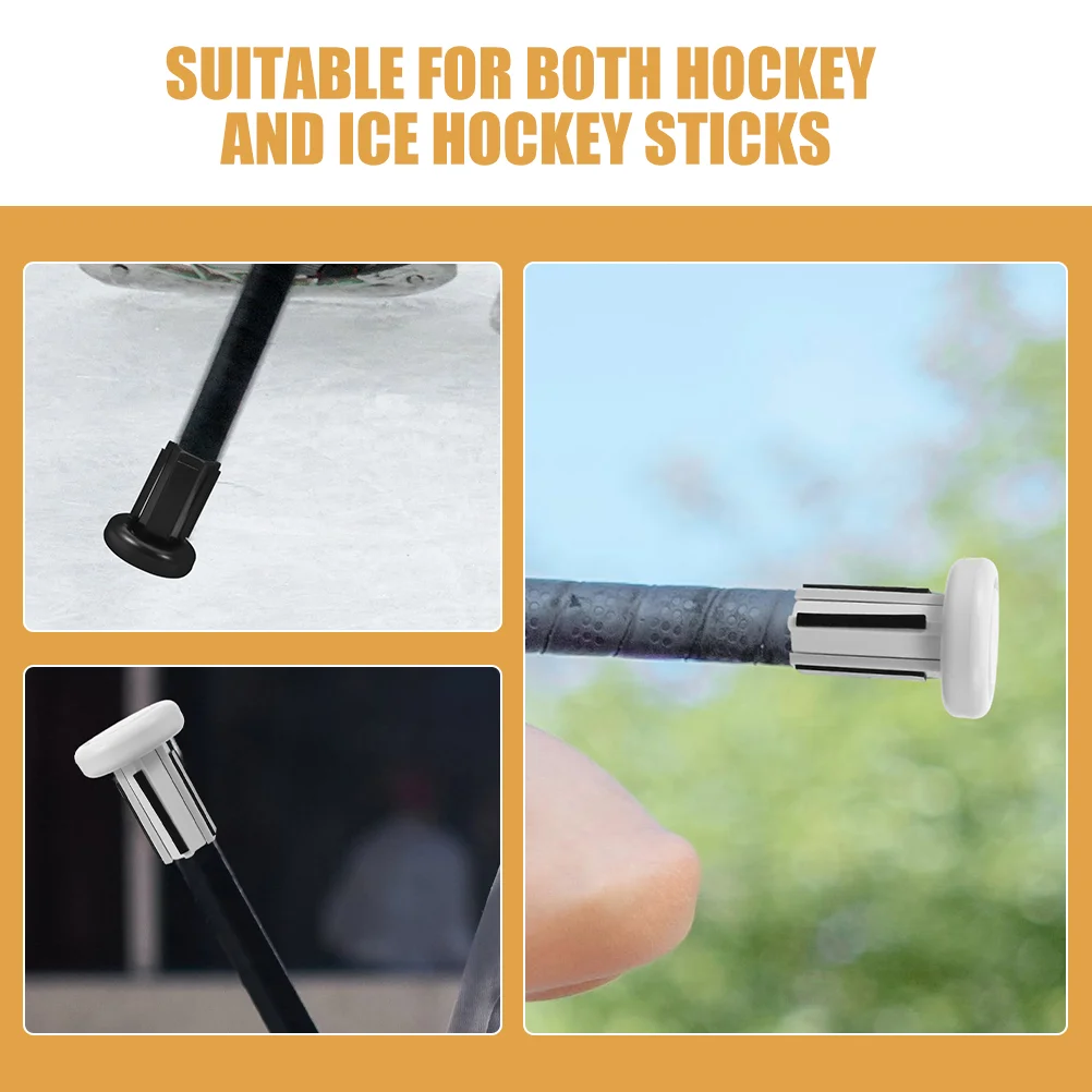 2pcs Ice Hockey Stick Replacement End Covers Anti-Skid Hockey Stick Ends For Players Ends Butt End Co