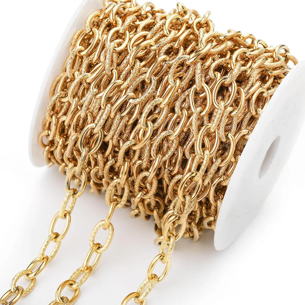 

1 Meter 8x13mm Stainless Steel Heavy Large Chunky Cuba Hip Hop Gold Chain for Man Punk Necklace Bracelet Jewelry Making Supplies