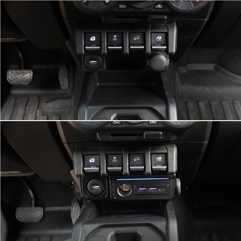 Organizzatore Bracciolo Per Suzuki Jimny JB64/JB74 2018-2024 Cambio Manuale - Con 3 Tappetini - Foto 14