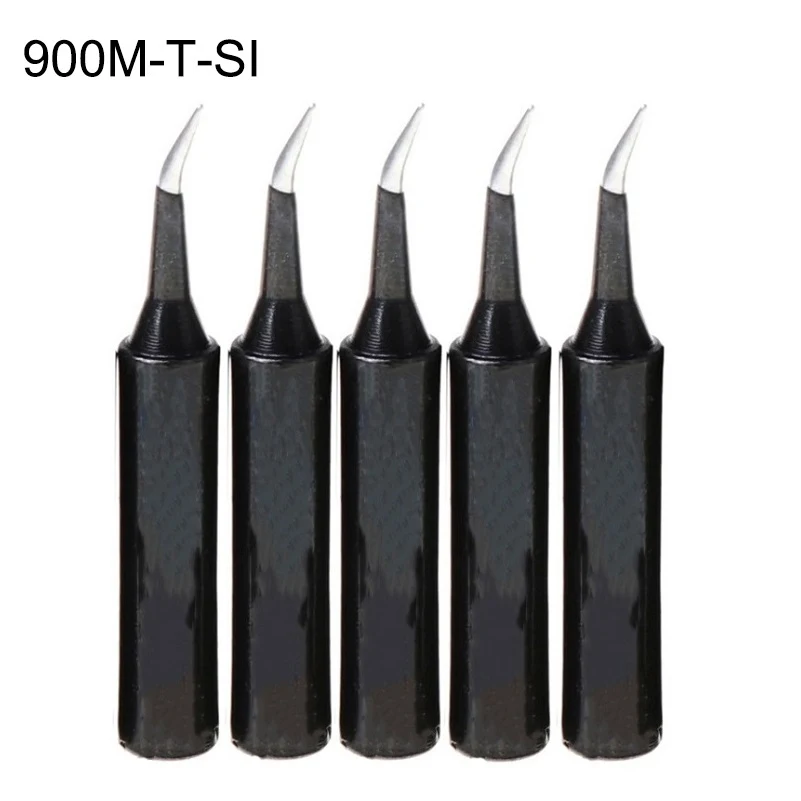 

5pcs Solder Soldering Iron Tips Soldering Station Welding Head 900M-T Metal Black Lead Free For Hakko Saike 936 852d+ 909D