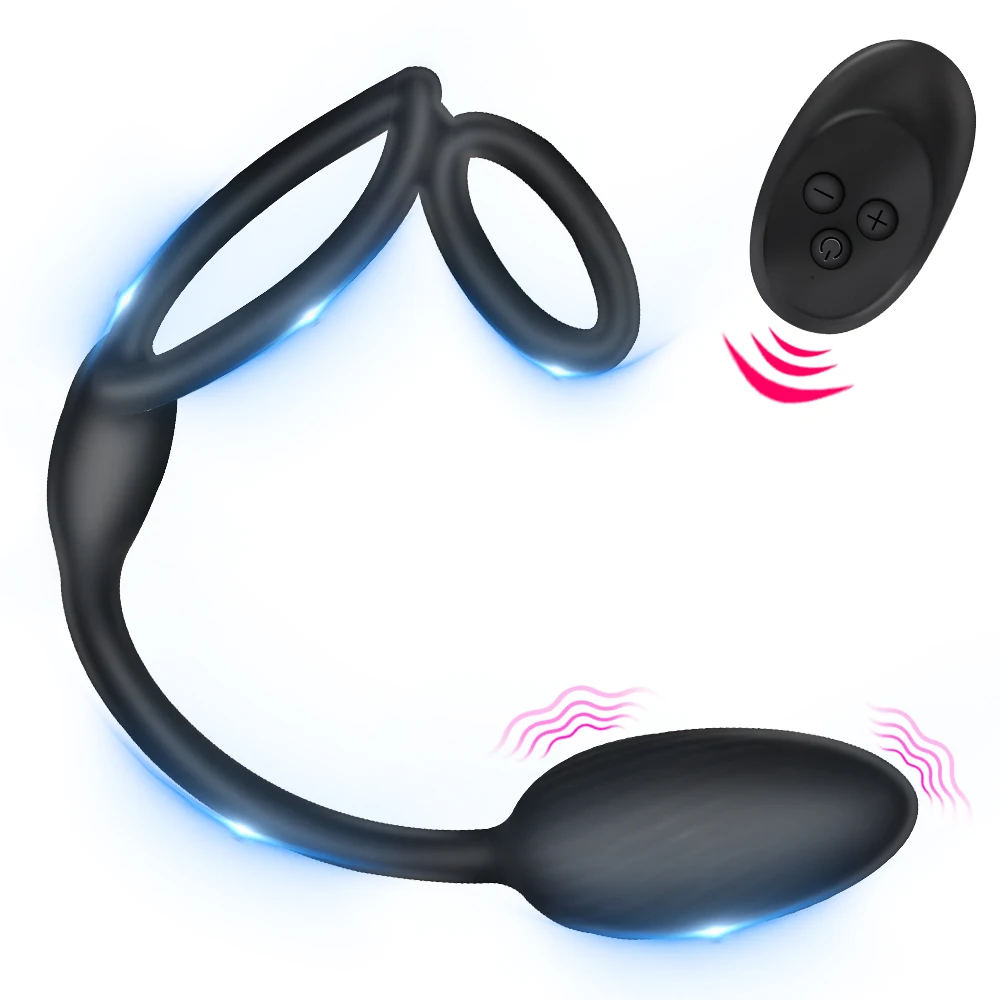 Cordless Ring Vibrator And Anal Plug Prostate Massager For Couples_voghion.com