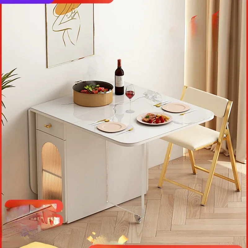 

Acrylic suspended folding dining table, modern minimalist rectangular dining table for small household units